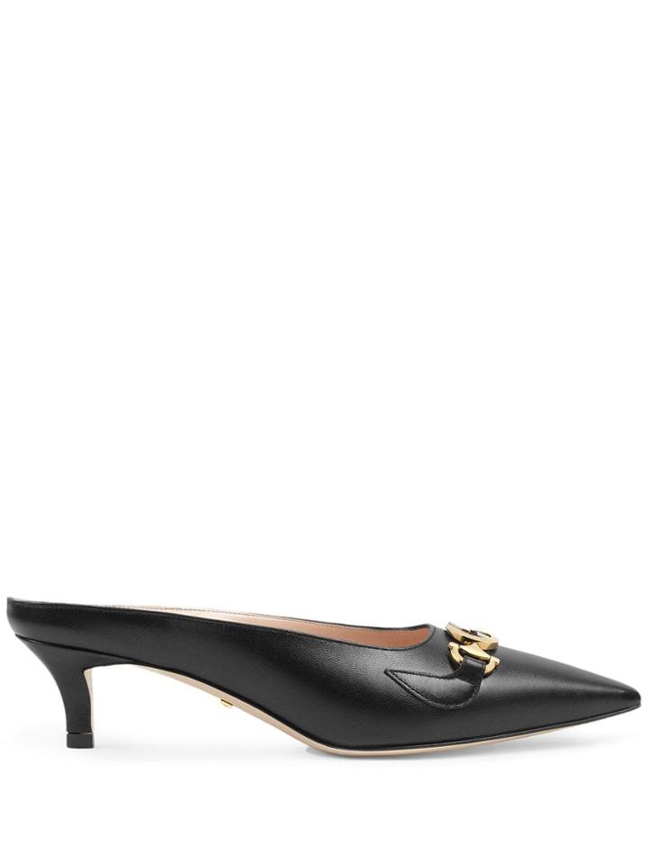 Gucci Sandalo Slider Pumps - Black