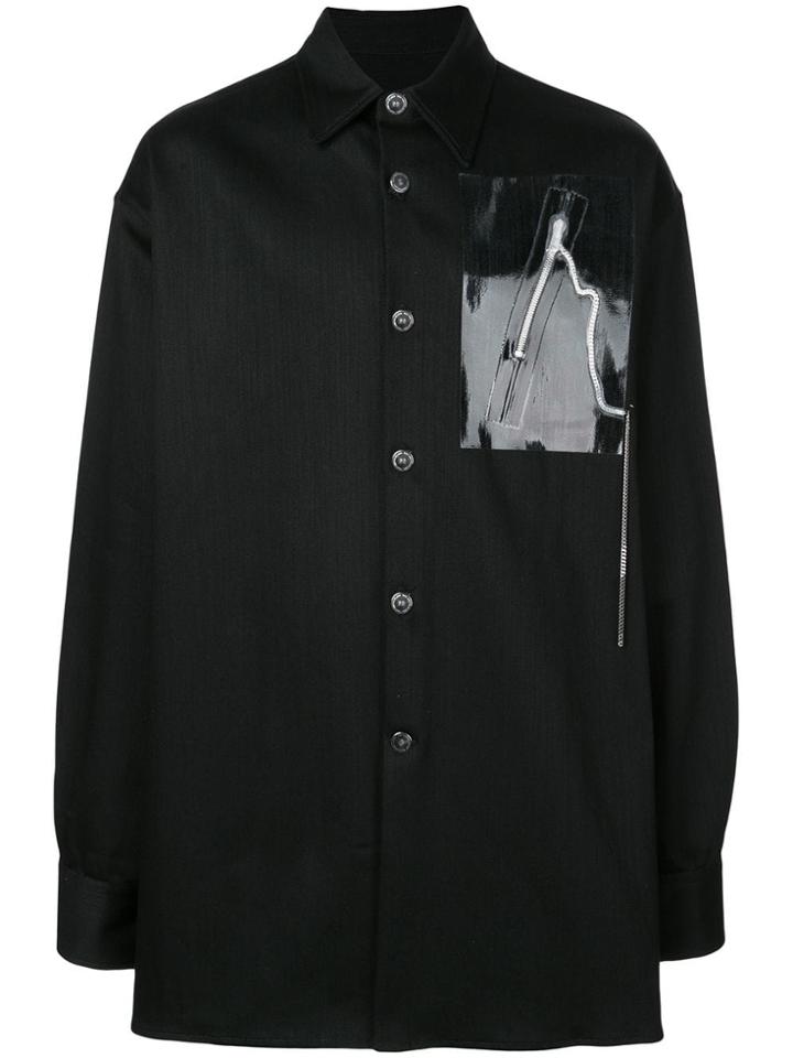 Raf Simons Printed Patch Shirt - Black