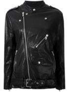 Scanlan Theodore Biker Jacket, Women's, Size: S/m, Black, Calf Leather