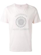 Saint Laurent Saint Laurent Université Print T-shirt, Men's, Size: Small, Pink/purple, Cotton