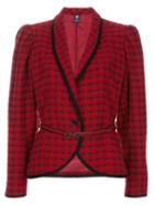 Emanuel Ungaro Vintage Tartan Pattern Blazer, Women's, Size: 42, Red