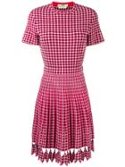 Fendi Check Fitted Dress - Red