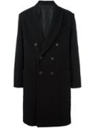 Ami Alexandre Mattiussi Oversized Double Breasted Coat, Men's, Size: 52, Black, Cotton/polyamide/acetate/wool