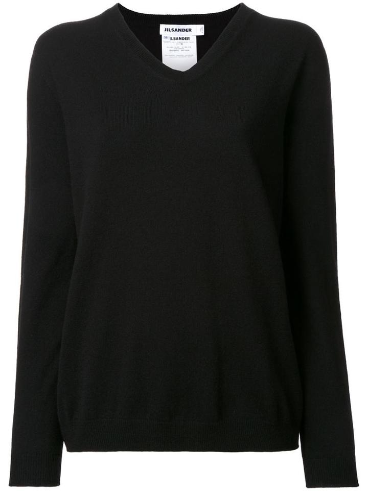 Jil Sander V-neck Jumper, Women's, Size: 36, Black, Cashmere