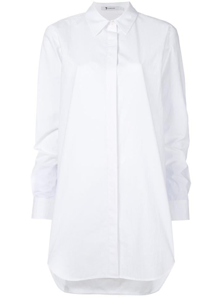 T By Alexander Wang Oversized Gathered Sleeve Shirt - White