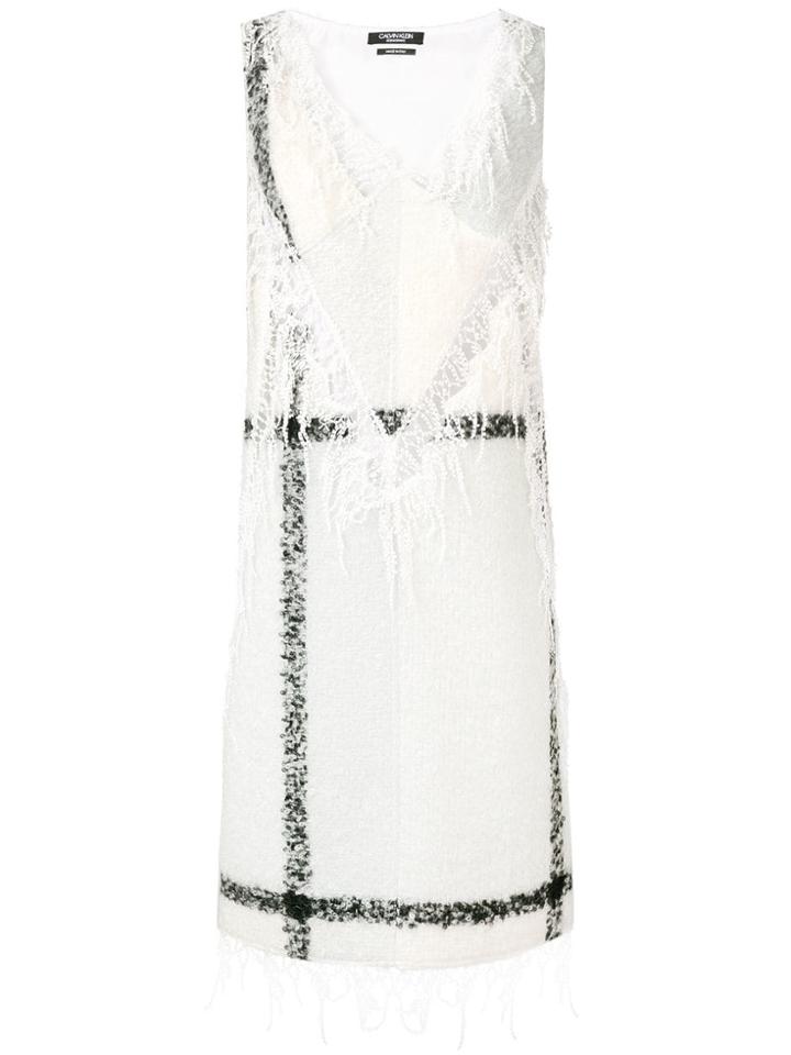 Calvin Klein 205w39nyc Lace Trim Dress - White