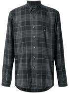 Etro Logo Embroidered Plaid Shirt - Black