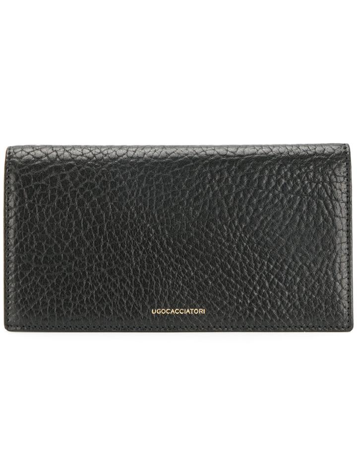 Ugo Cacciatori Long Pocket Wallet - Black