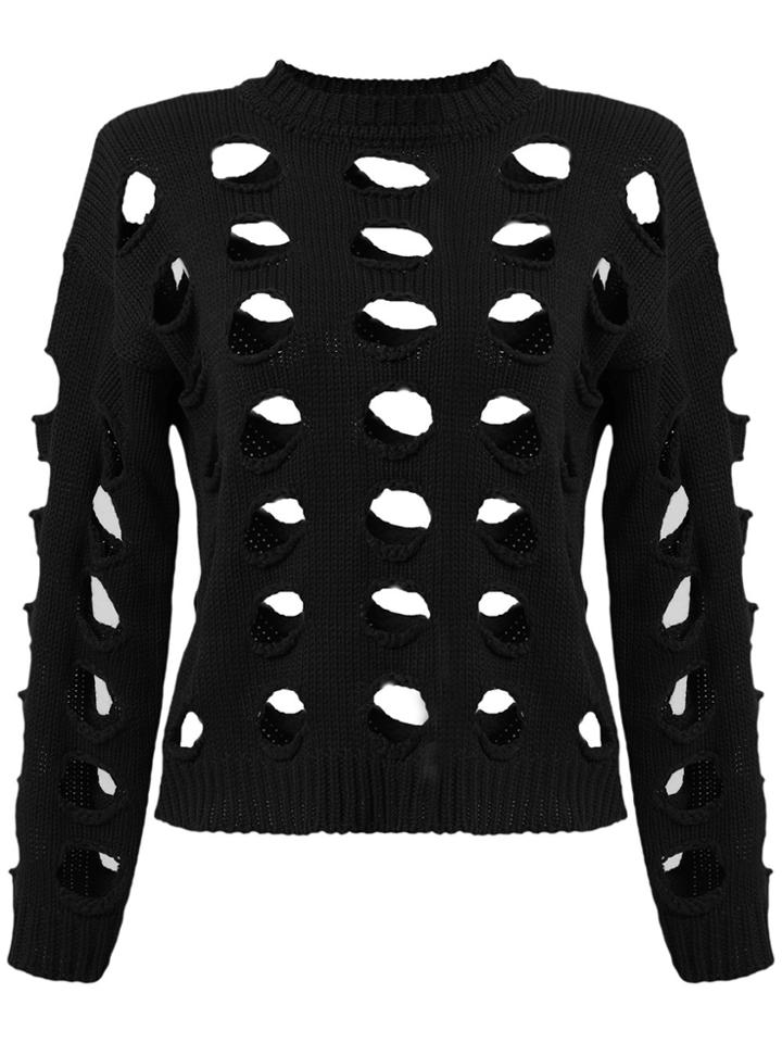 Uma Raquel Davidowicz Holey Jumper - Black