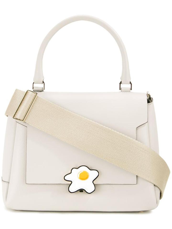 Anya Hindmarch Egg Bathurst Satchel, Women's, White, Leather
