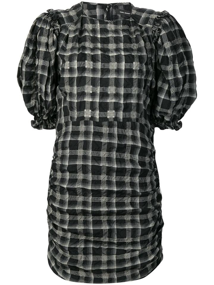 Isabel Marant Adelaide Checked Dress - Black