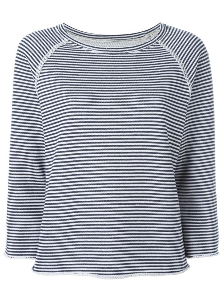 Current/elliott 'boxy' Striped Sweatshirt, Women's, Size: 1, Blue, Cotton/polyester