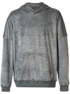 Daniel Patrick Velour Hoodie, Men's, Size: Small, Grey, Cotton/polyester