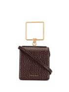 Marge Sherwood Croc Effect Accordion Bag - Red