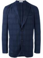 Boglioli Checked Blazer, Men's, Size: 50, Blue, Wool/cashmere/cupro