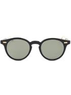 Thom Browne Eyewear Foldable Round Frame Sunglasses - Black
