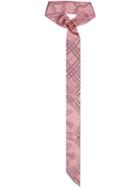 Burberry D-ring Detail Chain Silk Jacquard Skinny Scarf - Pink