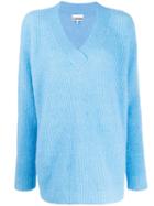 Ganni Oversized Knitted Jumper - Blue