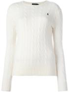 Polo Ralph Lauren Round Neck Pullover, Women's, Size: Large, White, Cashmere/merino