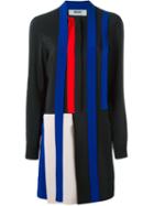 Msgm Colour Block Dress, Women's, Size: 42, Black, Silk