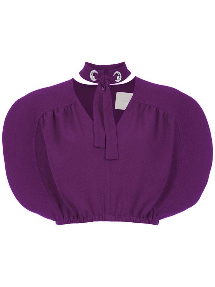 Framed Cracker Top Cropped - Pink & Purple