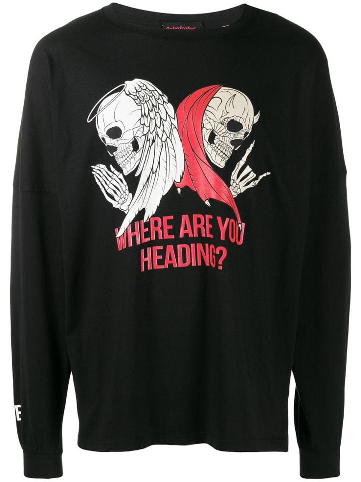 Intoxicated Devil Angel Sweatshirt - Black
