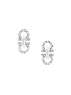 Salvatore Ferragamo Double Gancio Crystal Earrings - Metallic