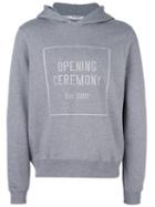Opening Ceremony Logo Print Pullover Hoodie, Men's, Size: Large, Grey, Cotton