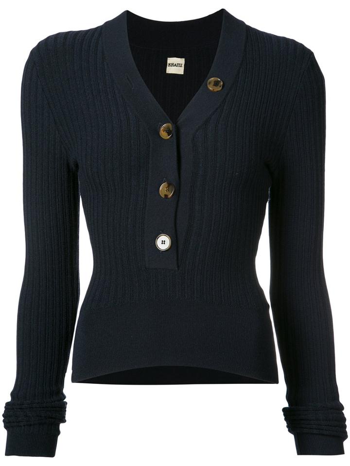 Khaite - Gloria Sweater - Women - Spandex/elastane/wool - L, Women's, Blue, Spandex/elastane/wool