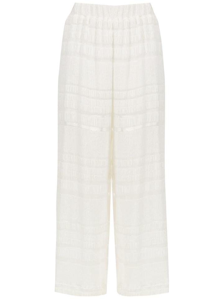 À La Garçonne Ana Ruga Cropped Trousers - White