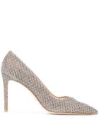 Stuart Weitzman Anny 100mm Night Stars Pumps - Silver