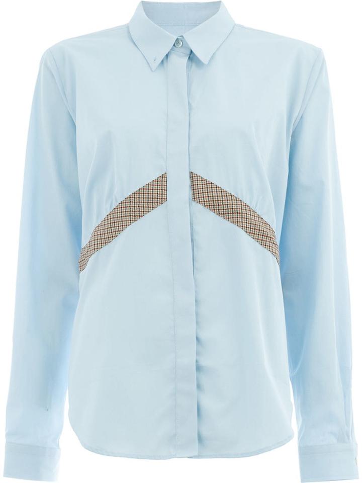 Aalto Check Panel Shirt - Blue