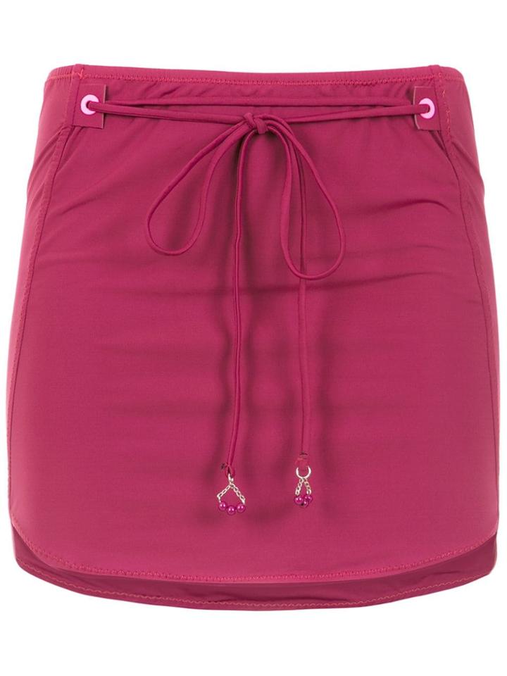 Amir Slama Lace Up Skirt - Pink