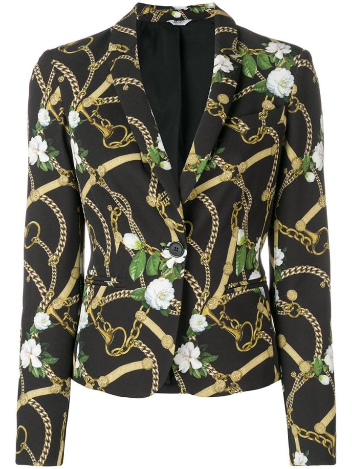 Liu Jo Chain Print Blazer - Black