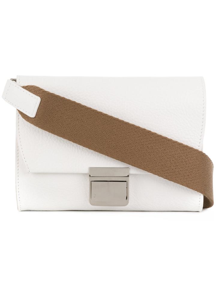 Ally Capellino Contrast Strap Cross Body Bag - White