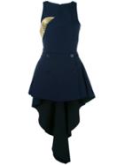 Antonio Berardi Fitted Flare Dress, Women's, Size: 42, Blue, Rayon/spandex/elastane/silk