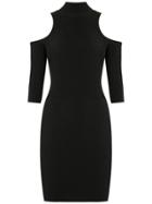Cecilia Prado Cold Shoulder Knit Dress - Black
