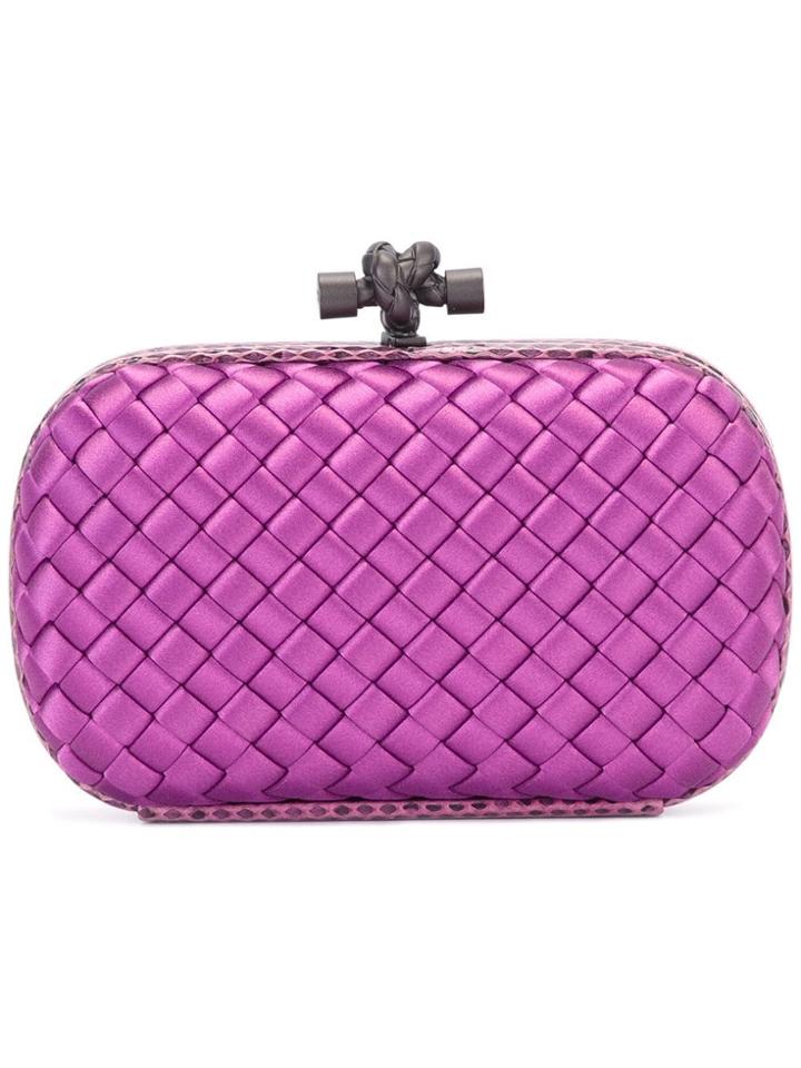 Bottega Veneta Zig-zag Pattern Clutch - Pink