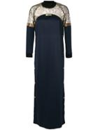 Astrid Andersen Lace Detail Low High Hem Top - Blue