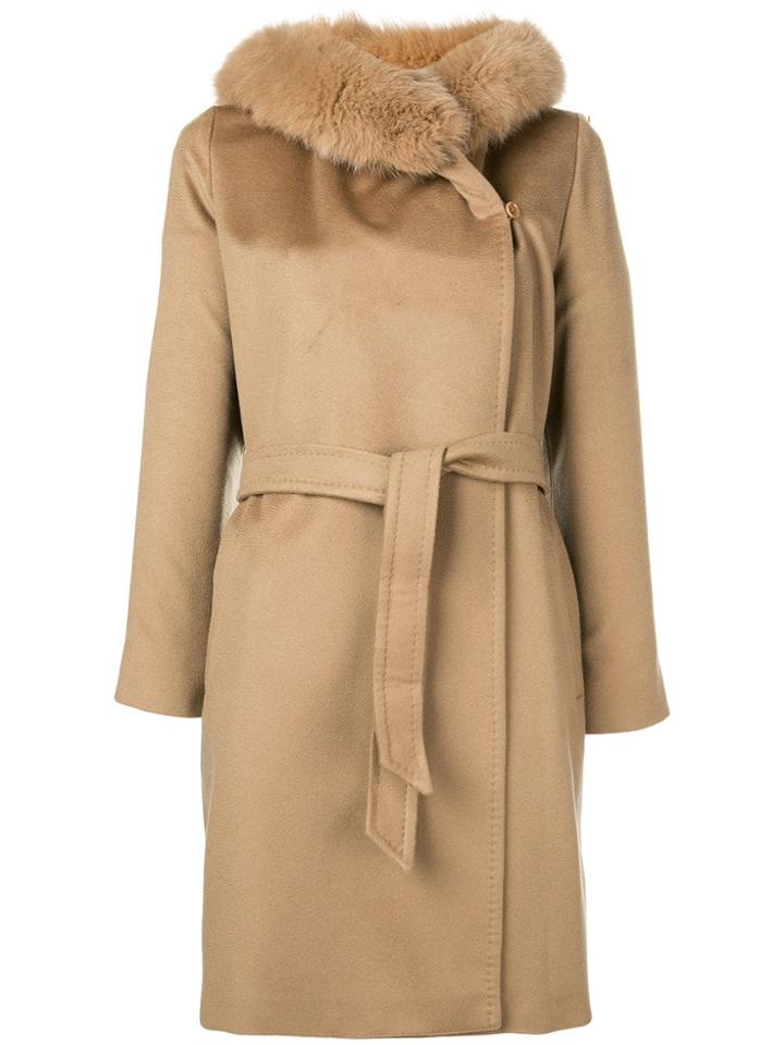 Max Mara Studio Hooded Belted Midi Coat - Brown