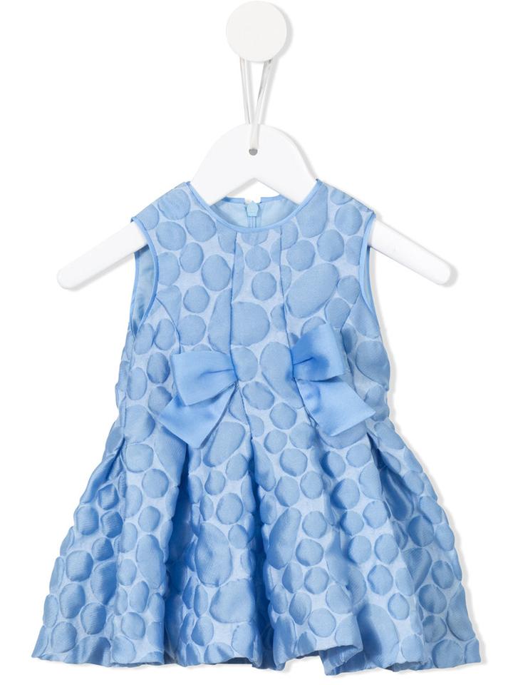 Valmax Kids - Bubble Textured Dress - Kids - Cotton/polyamide/polyester - 12 Mth, Blue