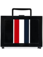 Thom Browne Rwb Stripe Plexiglass Lunchbox Bag - Black