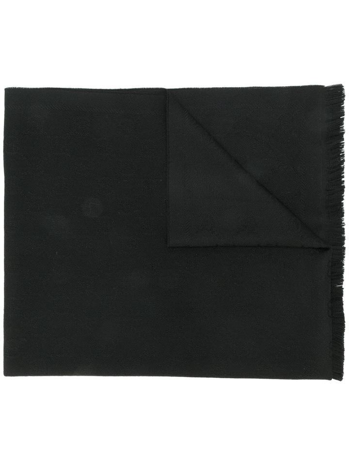 Gucci - Gg Supreme Patterned Scarf - Women - Wool - One Size, Black, Wool