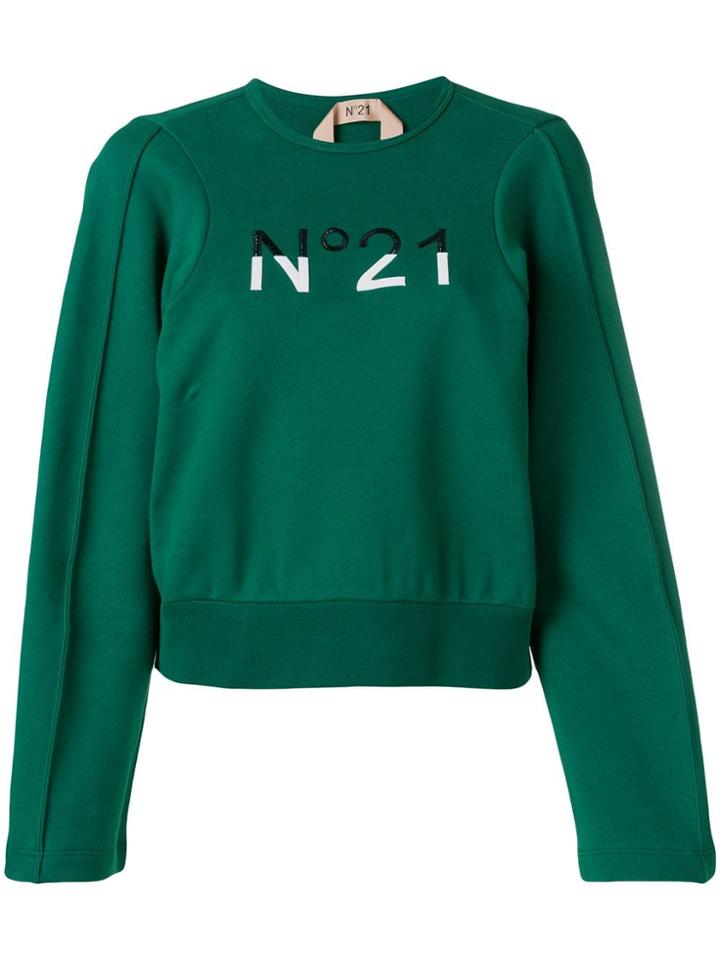 Nº21 Embroidered Logo Sweatshirt - Green