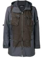 Stone Island Shadow Project Laser Engraved David T-c Parka Coat - Grey