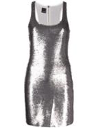 Pinko Embellished Mini Dress - Grey