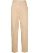 H Beauty & Youth High-waisted Cropped Trousers - Brown