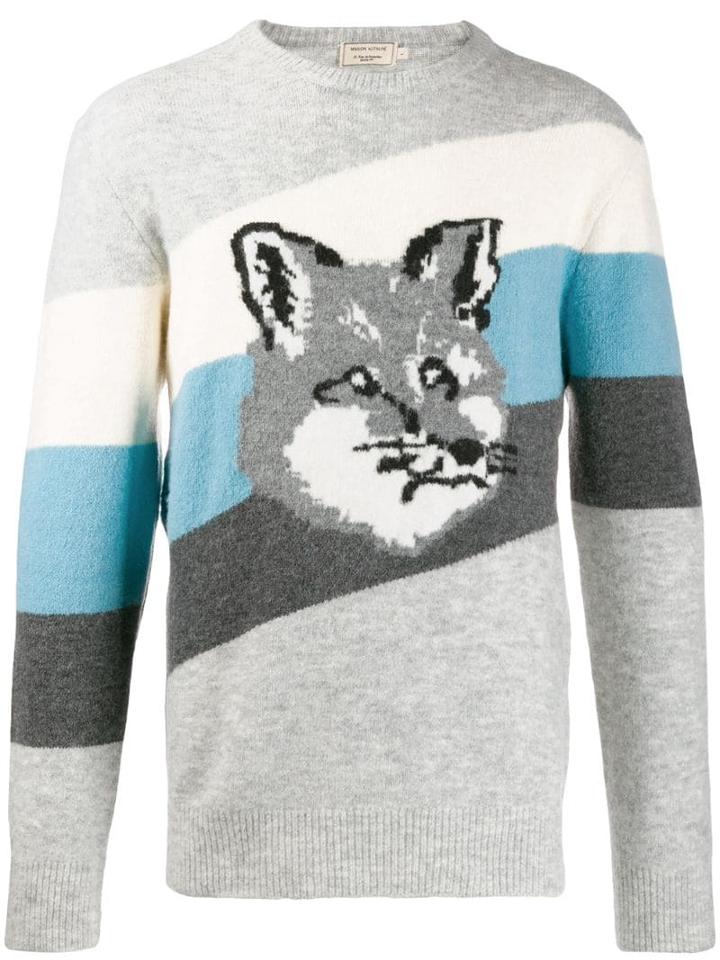 Maison Kitsuné Fox Pattern Jumper - Grey