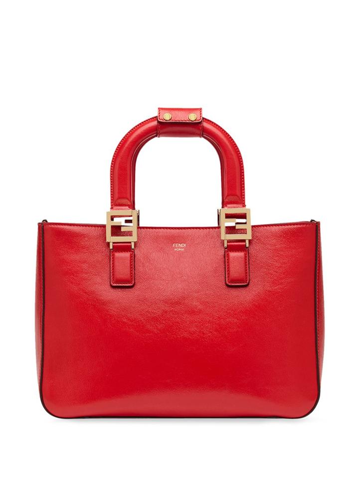 Fendi Small Ff Gloria Tote - F19t8-cardinale Red+ Soft