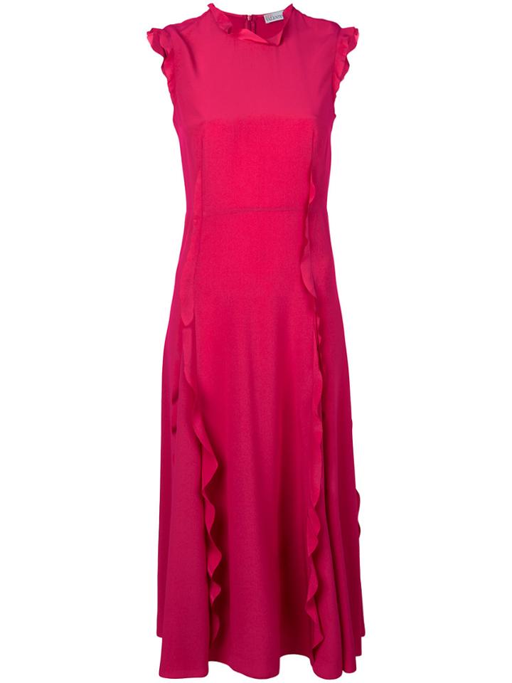 Red Valentino Frill Panel Dress - Pink & Purple